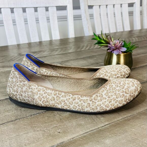 Rothy's Leopard Print Flats with Blue Accents - Picture 3 of 8
